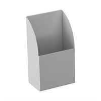 Uniform Pencil Holder 07 - W80×D50×H140 mm, rail mounted, silver